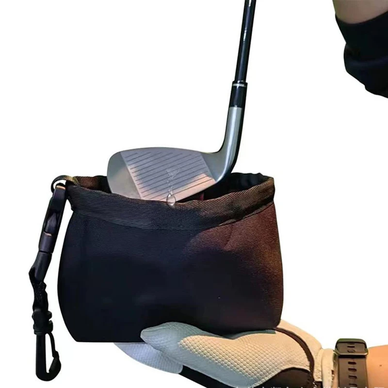 Easy-Clean Waterproof Golf Scrub Bag: Portable and DetachableEnhance Club Performance On-The-Go-Essential Accessory for Golfers