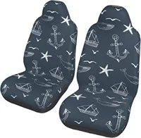 Nautical Car Seat Covers Front Seat Cover Protector Universal Dust Resistant Comfortable Nonslip Car Accessories Fit for Cars