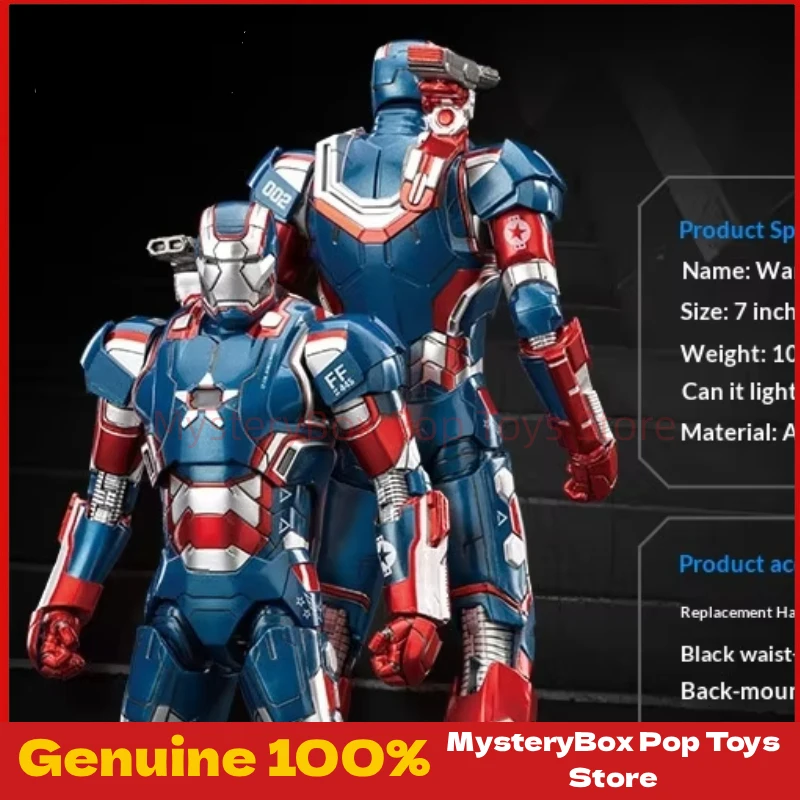 Hot Zd Toys Marvel War Machine Iron Patriot 1.0 Action Figure 7 Inch 1:10 Scale Movable Joint Super Hero Model From Iron Man