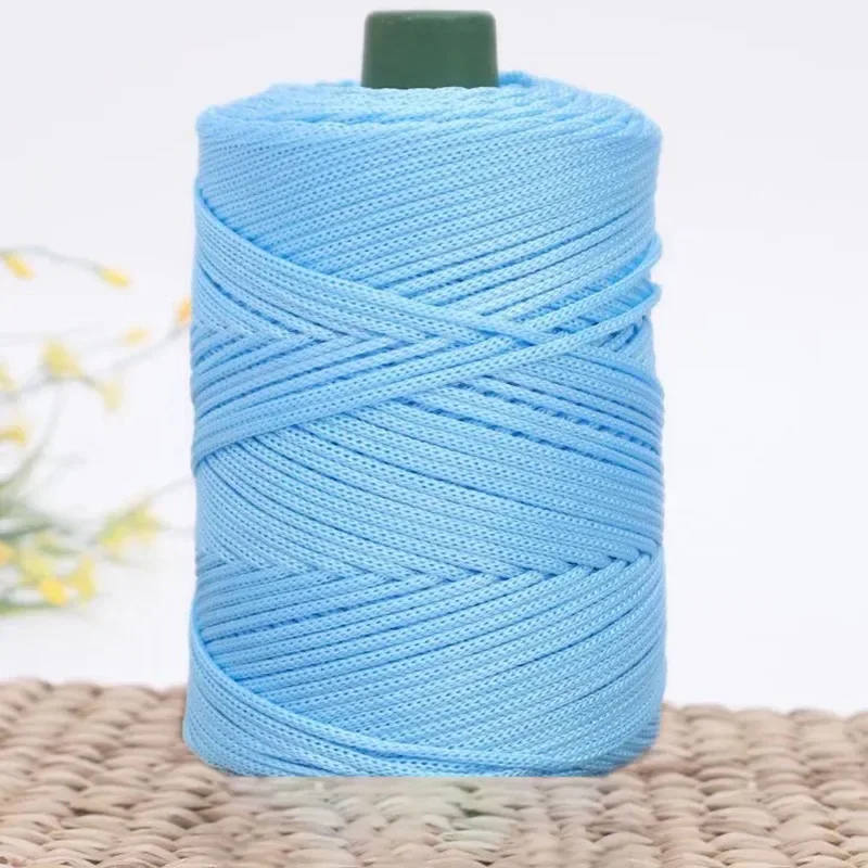 200 m 3 mm Sommer-Häkelgarne, Eisseil, Faden für DIY-Stricktasche, Geldbörse, Sonnenhut, Schuhe, Kissen, Weben, Garn, Nähzubehör