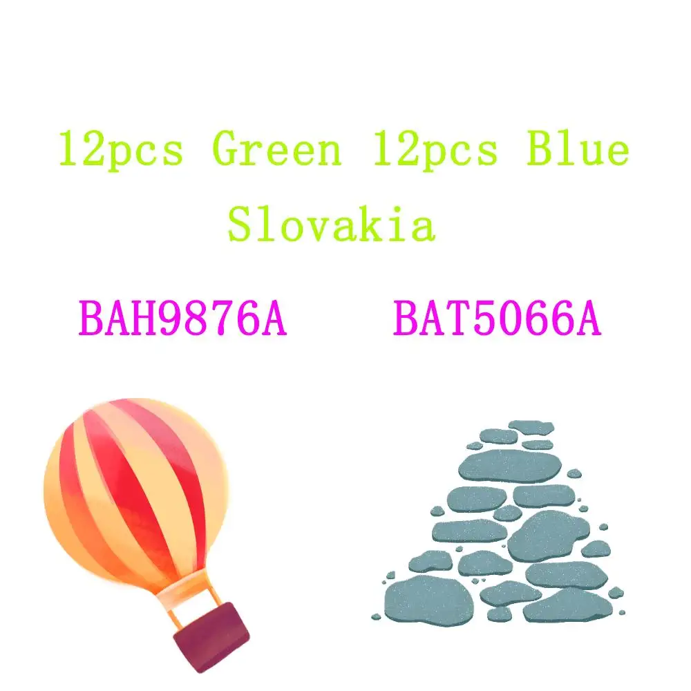 

12pcs Green 12pcs Blue To Slovakia BAT5066A BAH9876A