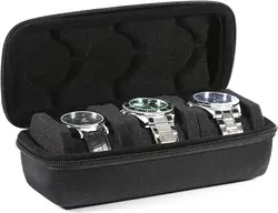 3 Slot Watch Display Roll Organizer EVA Watch Storage Case with Zipper Portable Travel Case Jewelry Storage Boxes for Men Women