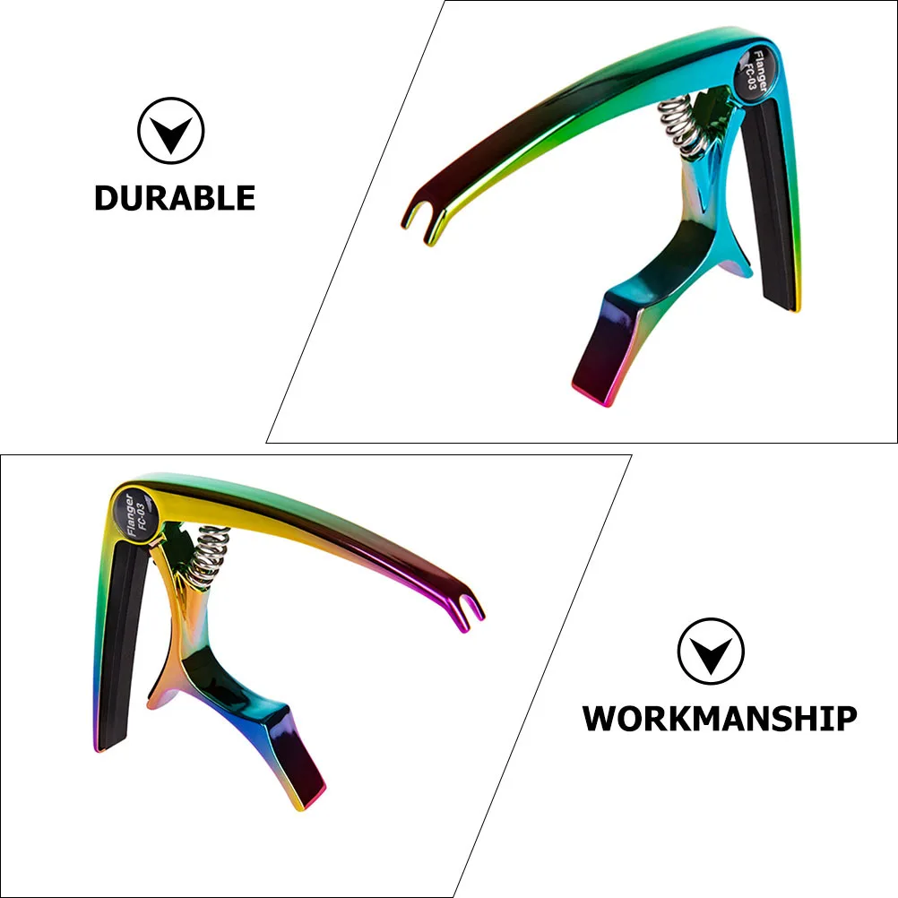 

Guitar Capo Metal Sandhi Clip Rainbow Color Quick Release Durable Tune Changer For Acoustic Electric Guitar Ukulele Hand-Held