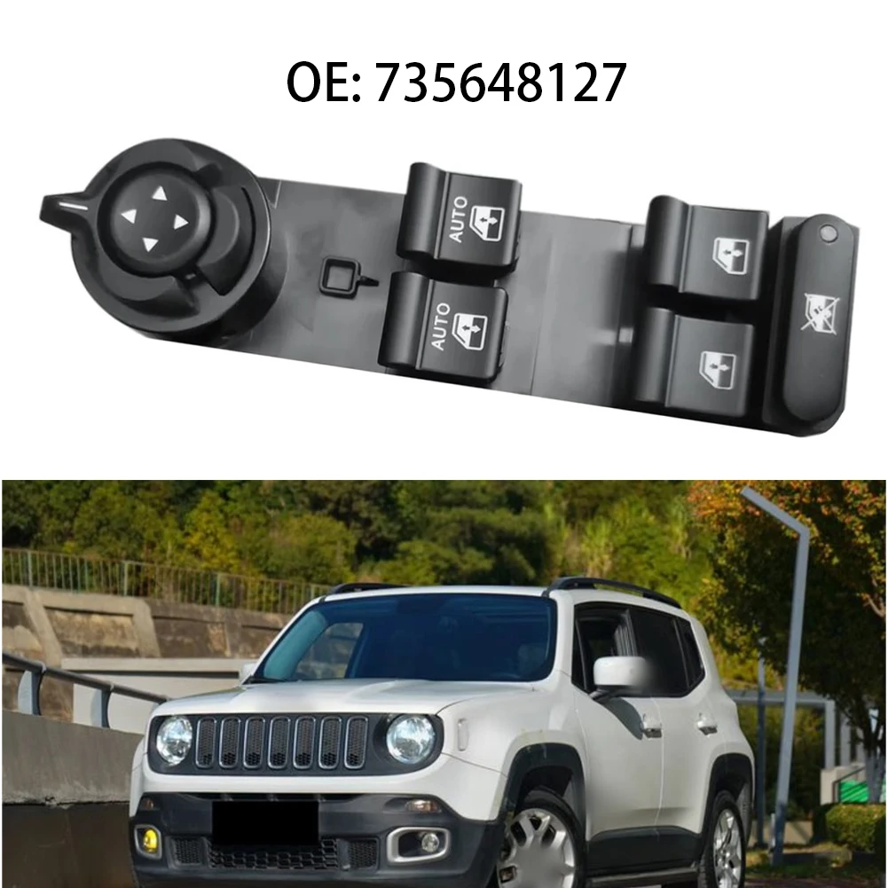 

735648127 Для Jeep Для Renegade, Для Liberty 2016-2023 Электрическое стекло, главная кнопка управления, главный переключатель окна