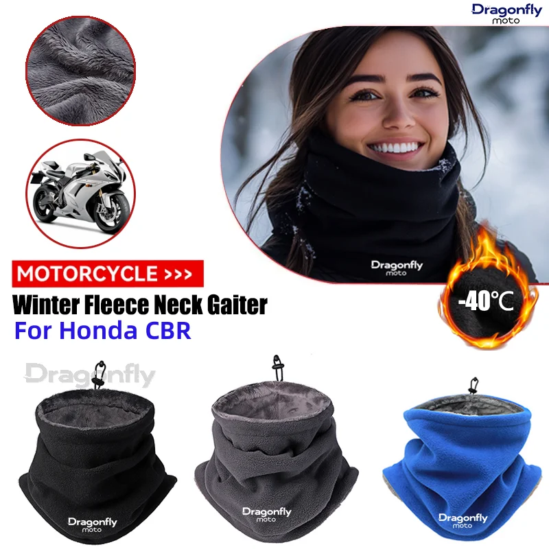 

For Honda CBR 125R 954 600 F4i 650F 650R 1100XX 1000F CBR 600RR 1000RR Winter Motorcycle Warm Mask Men Women Fleece Neck Outdoor