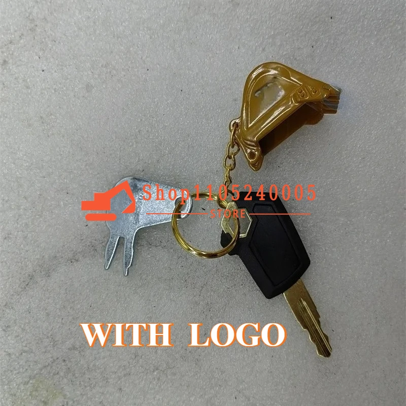5P-8500 Lgnition keys 8H-5306 With Bucket Model Keychain for Excavator Loader Dozer Tractor Grader Truck 5P8500 8H5306