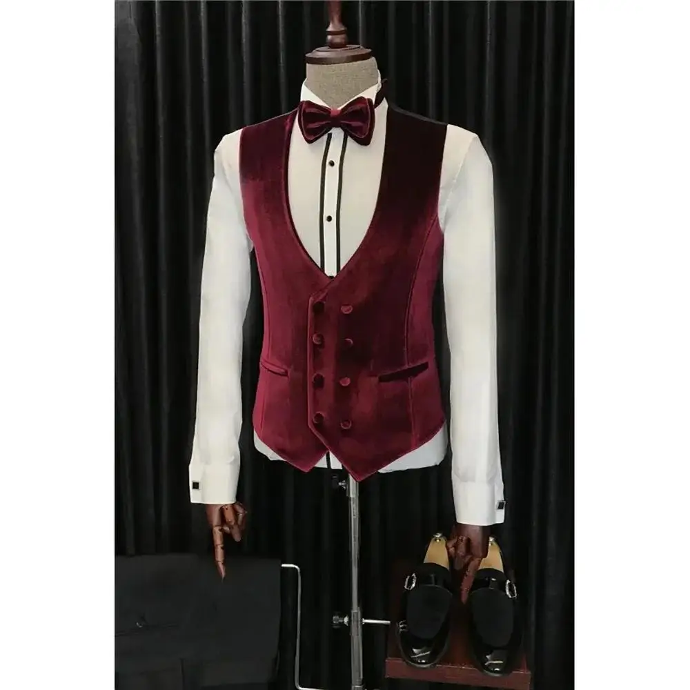 Blazer Suit For Men 3 Piece Outfit Set Suits High Quality 2024 Pants Party Wedding Tuxedo Jackets Vest Costume Beige Fashion Rad