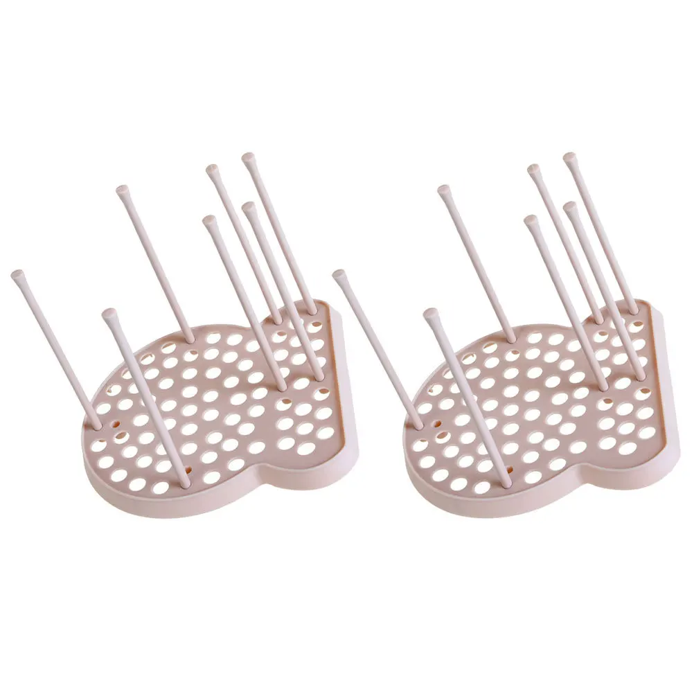 

2Pcs Plastic Household Bowl Cutlery Drying Rack Kitchen Drain Rack Multifunctional Plate Plateware Storage Holder