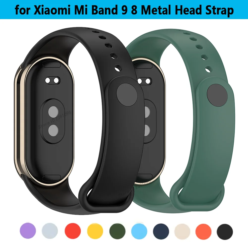 Strap for Xiaomi Mi Band 9 Smart watch Sport Silicone Bracelet for Mi Band 8 Replacement Wristband Miband 9 8 NFC Accessories