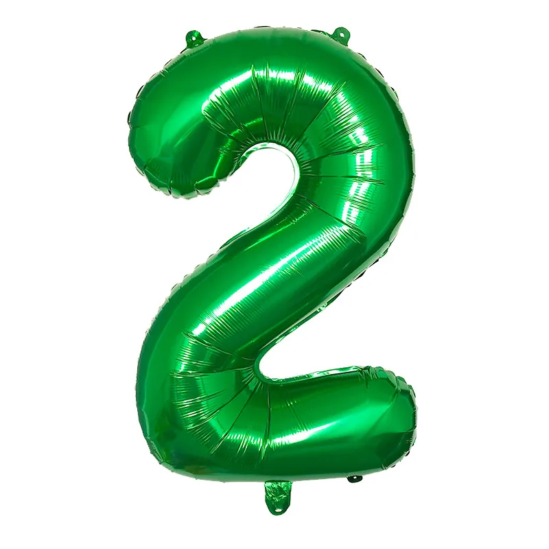 32-calowe duże ciemnozielone balony numeryczne Jungle Safari Balon urodzinowy Balon foliowy 0 1 2 3 4 5 6 7 8 9 globos Balls — zdjęcie 4