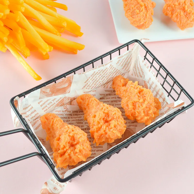 1Pcs Simulation Fried Chicken Wings and Legs Fake Food Model Burger Shop Western Food Display Props Ornaments DIY Party Decor