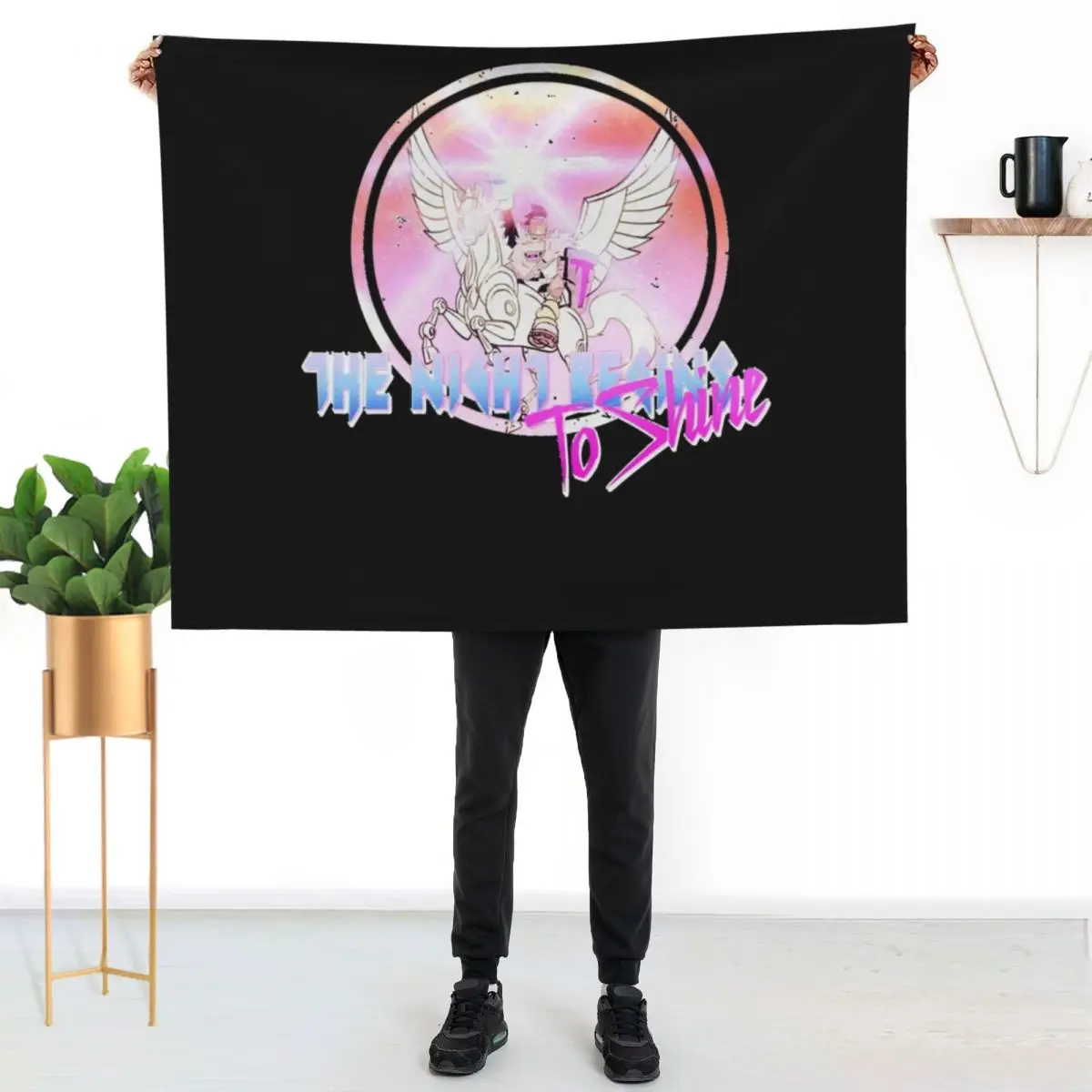 Cyborg -Night begins to Shine Throw Blanket Blankets For Bed Decorative Throw Sofa Luxury Designer Soft Big Soft Beds Blankets