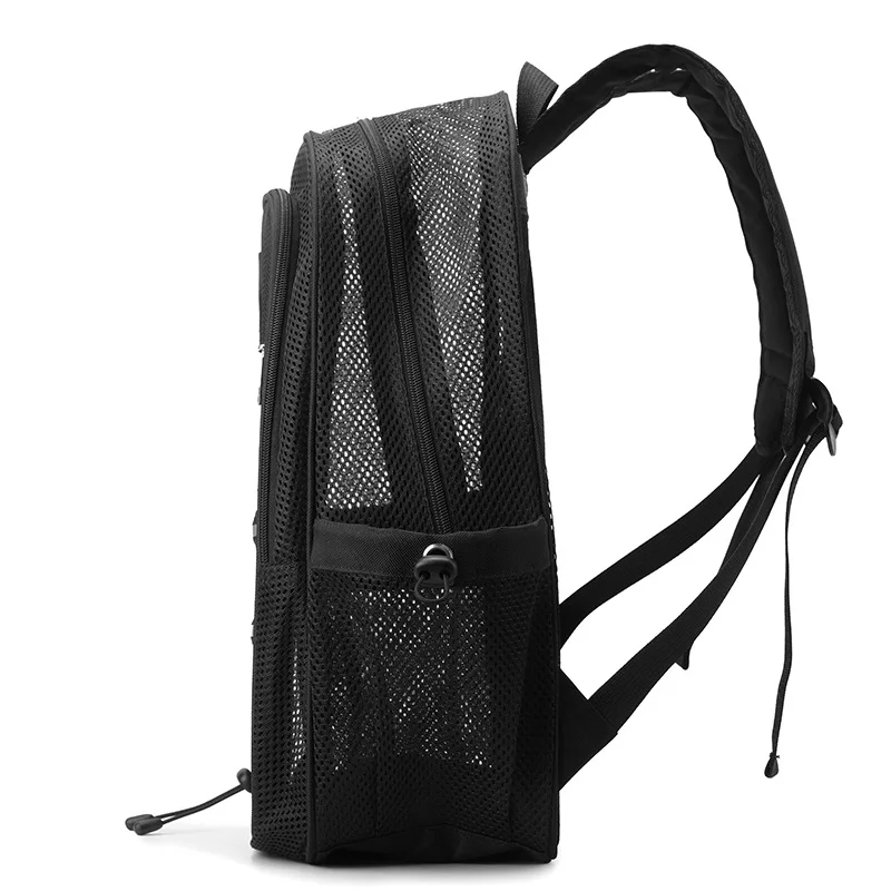 2026 Large-capacity Hollow School Bag For Student Beach Vacation Quick-dry Backpack Mesh Sports Bag