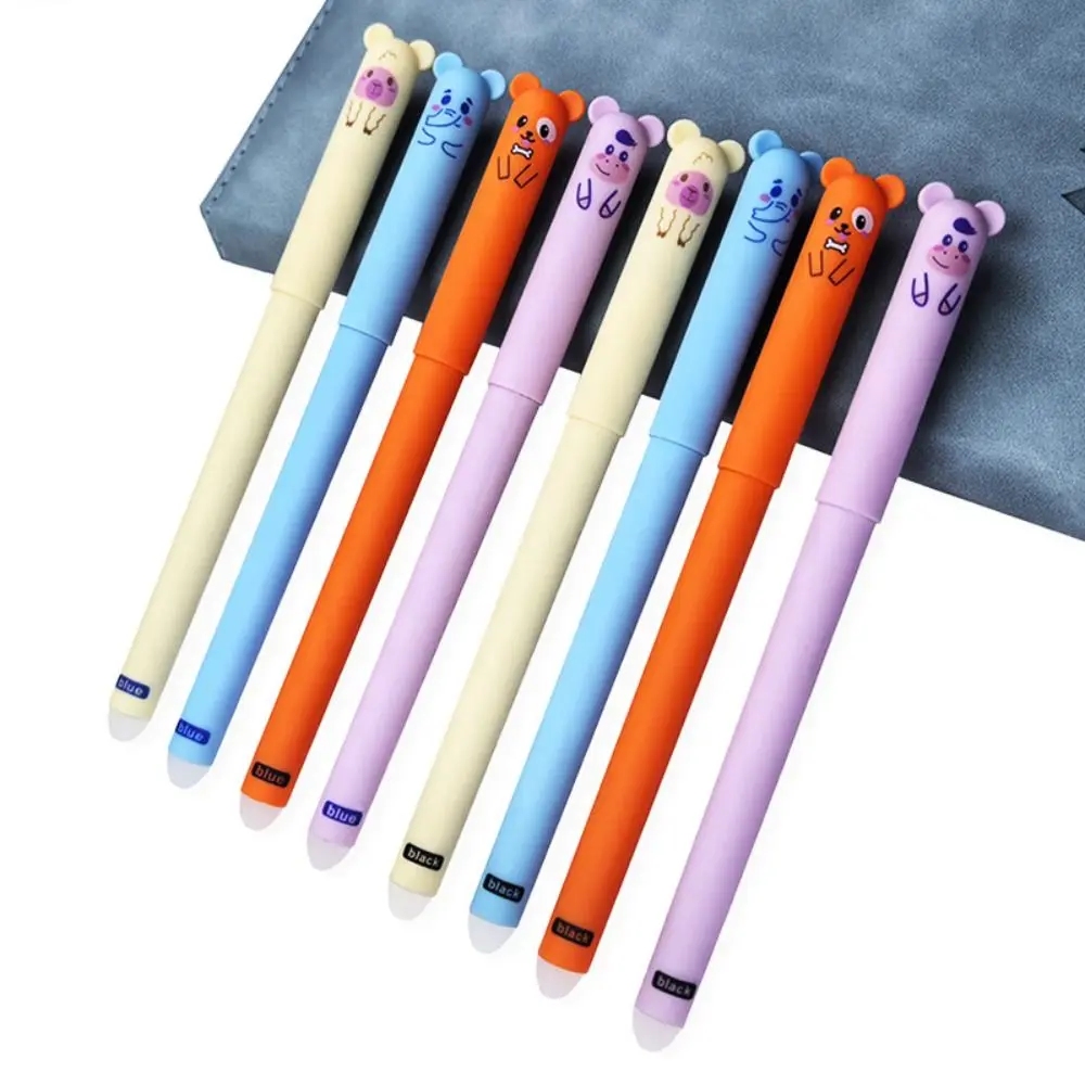 New Animal Design Erasable Pen 0.5mm Black/Blue Ink Quick Drying Gel Pen Writing Tool Ballpoint Pen School Office