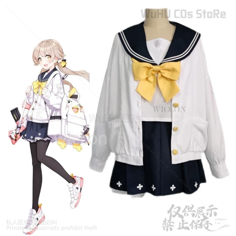 Anime Gioco Blu Archivio Cosplay Ajitani Hifumi Donna Ragazze Jk Uniforme scolastica Abito Lolita Parrucche per la festa di Halloween Personalizzato