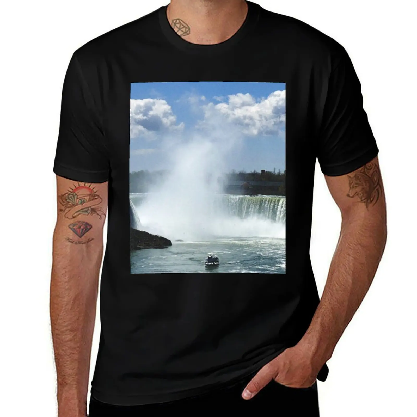

Niagara Falls, Ontario, Canada - Horseshoe Falls T-Shirt man t shirts cotton t shirts for man cotton soft