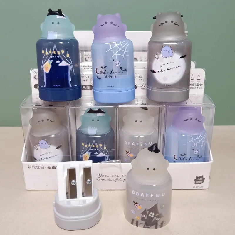 Pencil Sharpener Double Hole Double Knife Pen Planer Cute Cat Ghost Bat Creative Doll Styling Pen Sharpener School Supplies