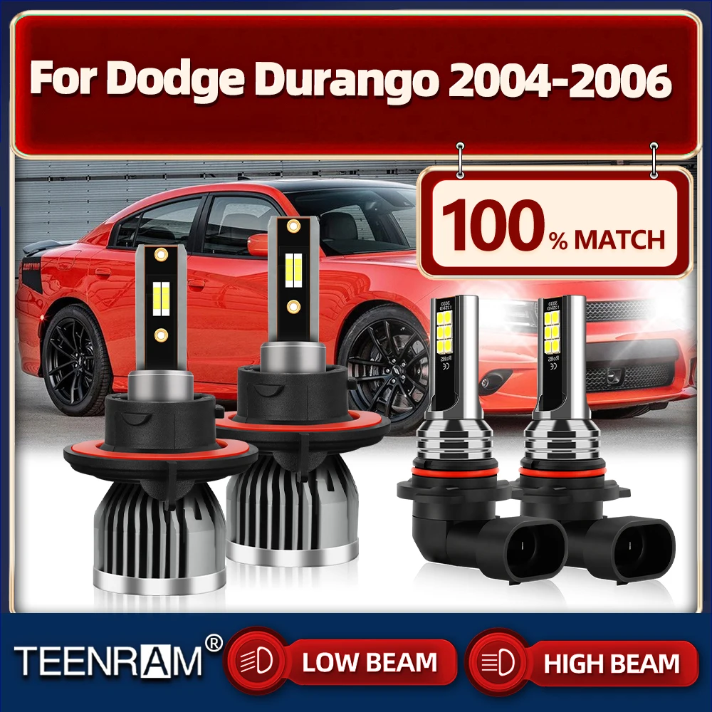 

40000LM LED Canbus Car Headlight 12V Plug-N-Play Fog Lights Bulbs 6000K White Plug And Play For Dodge Durango 2004 2005 2006