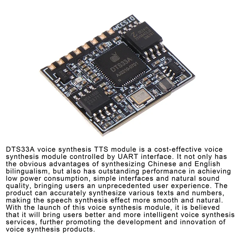 DTS33A Speech Synthesis Module Convert Text To Speech TTS Module Providing Voice Broadcast Human Pronunciation
