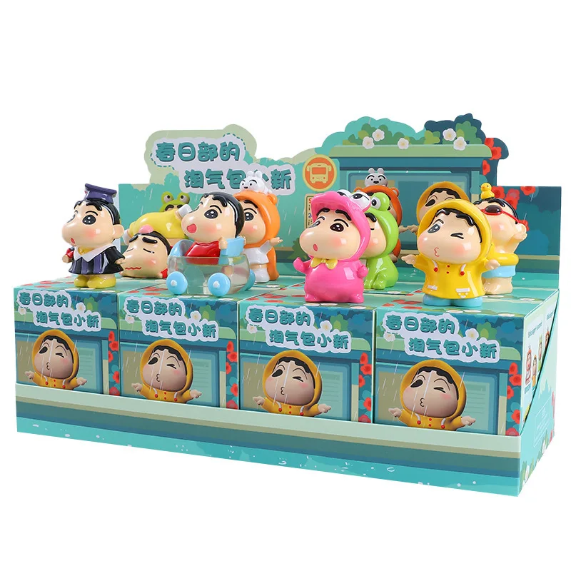 

8pcs/set Anime naughty Crayon Shin-chan Q Version Action Figure PVC Model Toys doll Desktop ornament Collection Gifts boxed