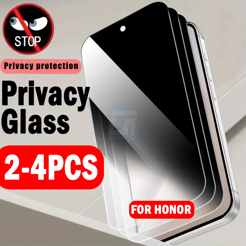 

2-4Pcs Anti peep Privacy Tempered Glass for Honor GT Pro X70 X70i X60 X60i X60 X40 X9 X8 X7 X6 90 GT Anti-spy Screen Protectors