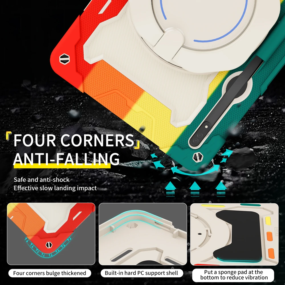 

Портативные чехлы для планшетов для Samsung Galaxy Tab S9 Ultra S8 Ultra, чехол 14,6 дюйма X910 X900 X906, силиконовый чехол с поворотной подставкой для ПК