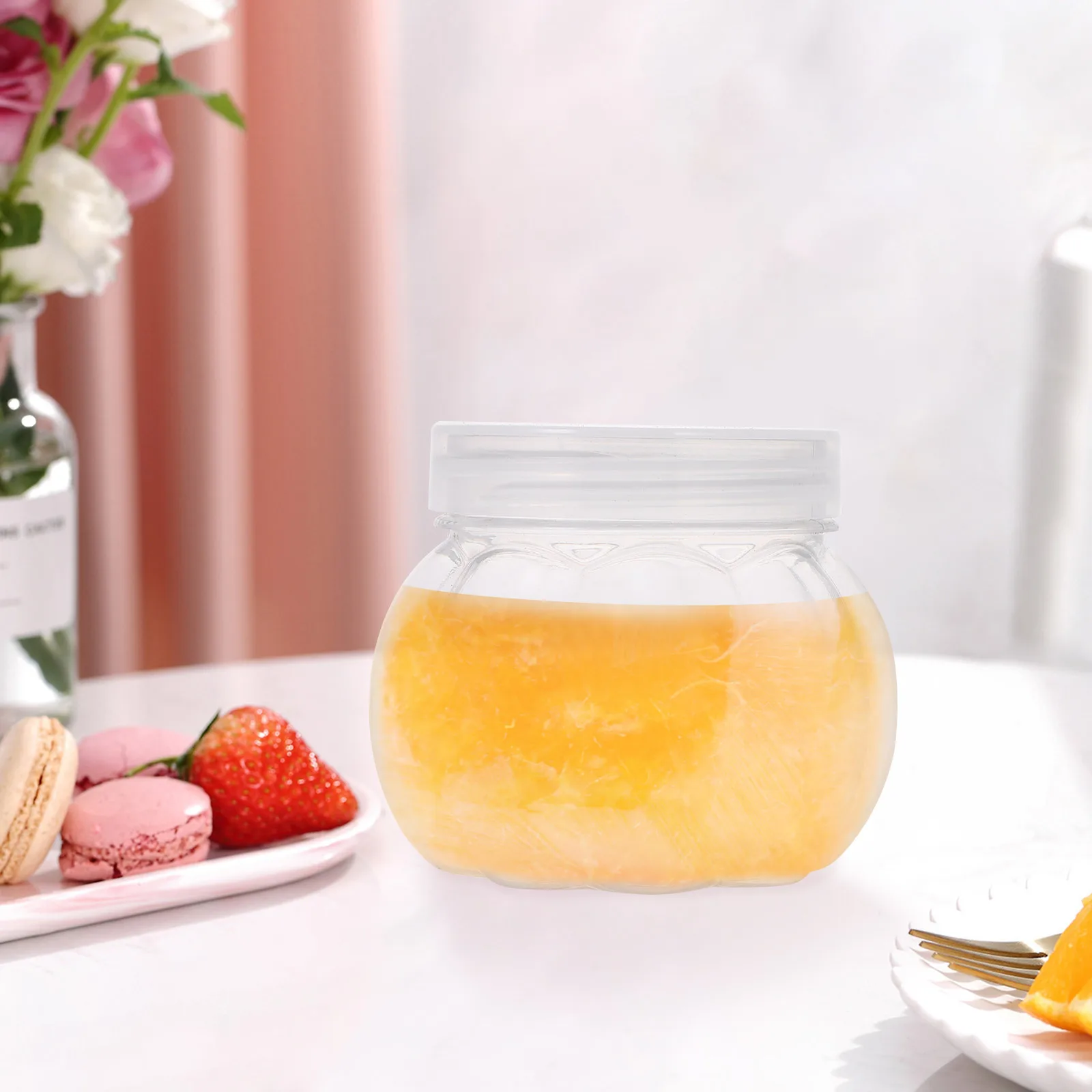 

12pcs Plastic Sealed Jars Premium Honey Storage Jars For Jam Pickles Tea Cubilose Container Long Term Use Practical