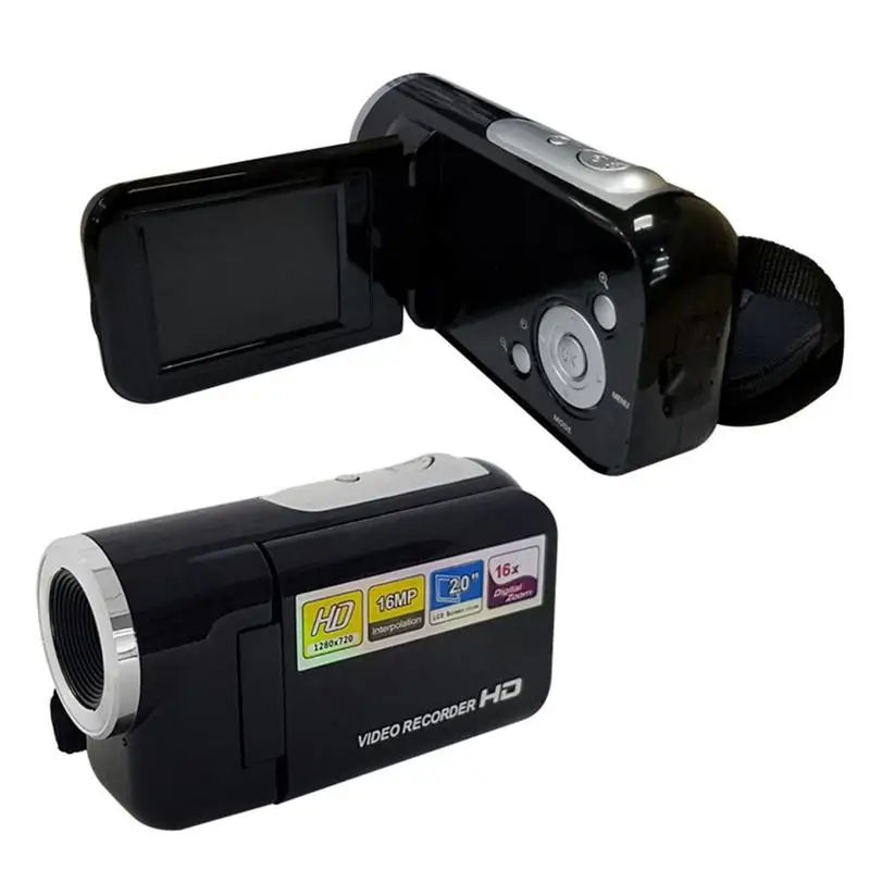 HD DV Camera 16 Million Pixel Digital Camera LED Flash 2.0 Inch TFT Display 16x Digital Zoom F3.1, F=6.5mm Lens 720P Resolution