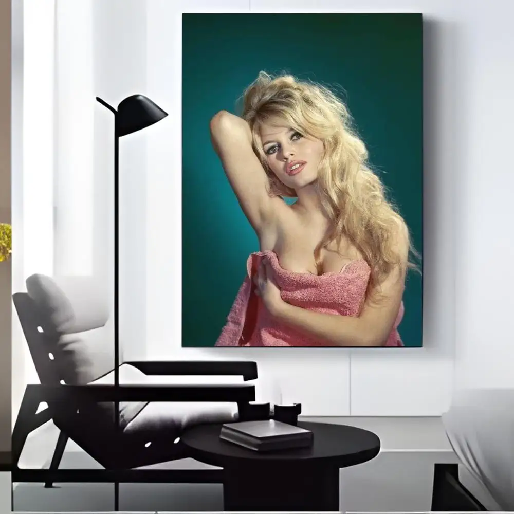ملصق HD ملصق فني للمنزل بار مقهى ديكور لتقوم بها بنفسك طباعة عتيقة لمكتب المنزل على الحائط ستار B-brigitte Bardot