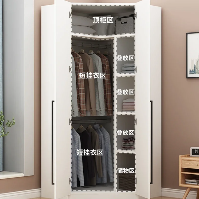 

Household Bedroom 90 Degrees Corner Cabinet Multi-Functional Corner Cabinet Locker Small Apartment Corner Storage Cabinet