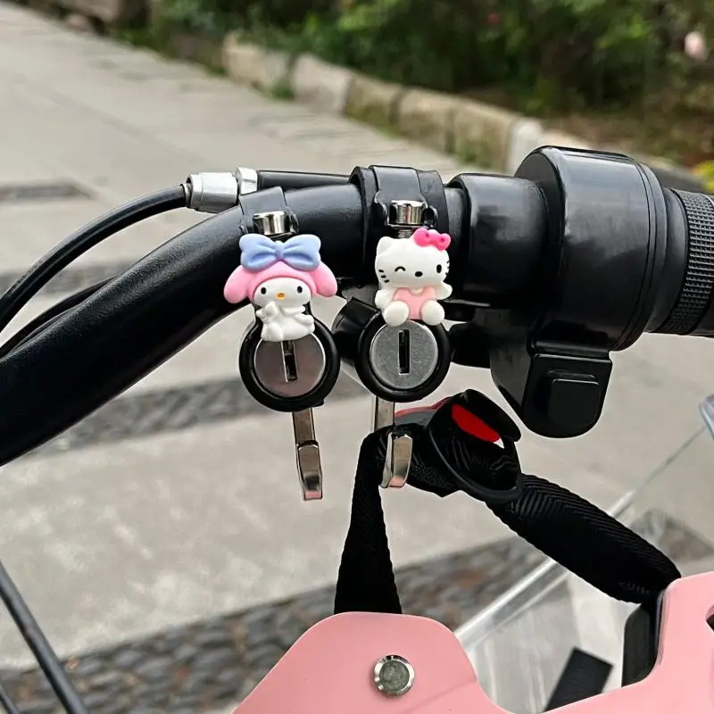 Kuromi Cinnamoroll Cartoon Riding Hook Lock Motorcycle Handlebar Helmet Anti-Theft Lock Multifunction Storage Helmet Hook Lock