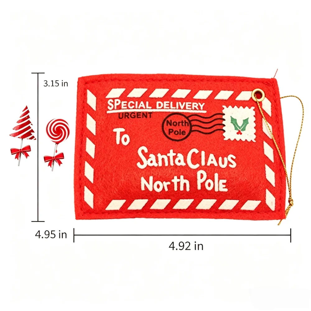 12Pcs Santa Claus Felt Envelop - Embroidery Xmas ulasan dan harga