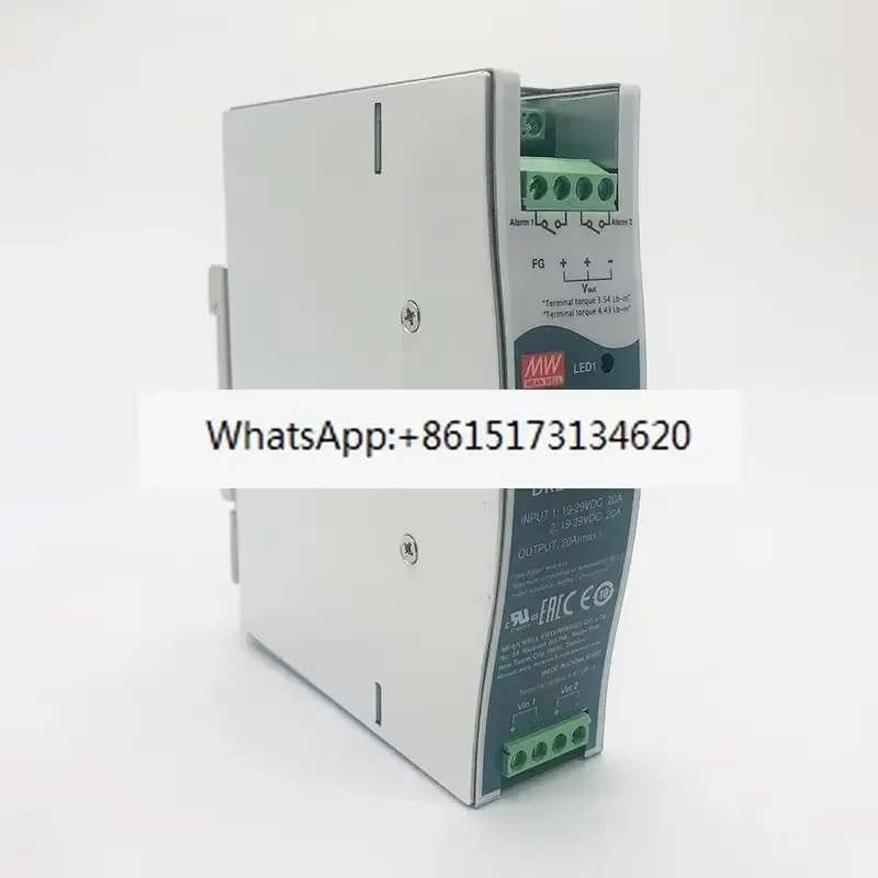 DIN Rail Mounted Switching Power Supply DRDN20 40 12 24 48V Redundant Control Module 20A 40A