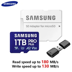 SAMSUNG Hafıza Kartı 128 GB 256 GB U3 A2 Mikro SD Kart 512 GB 1 TB PRO Artı 180 MB/s'ye kadar Microsd SDXC TF Kart UHS-I Mikro SD 4 K V30