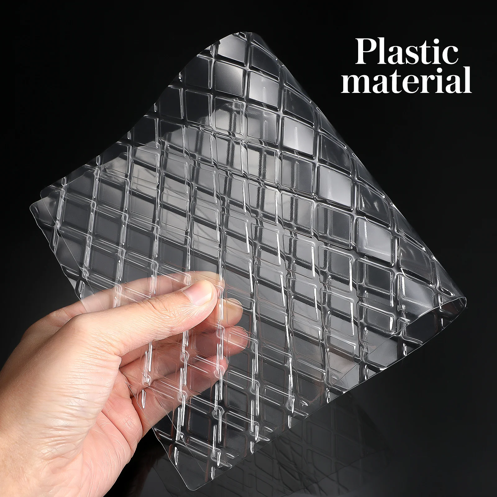 

8Pcs Cake Molds Clear Flexible Plastic Grid Pattern Fondant Stamp Mold DIY Baking Accessories for Cake Candy Chocolate Home