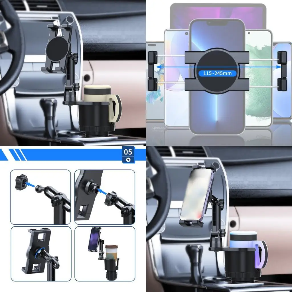 

CORA Turning Auto Tablet Подставка для телефона для устройств размером 4,7-12,9 дюйма, включая подстаканник для стабильного