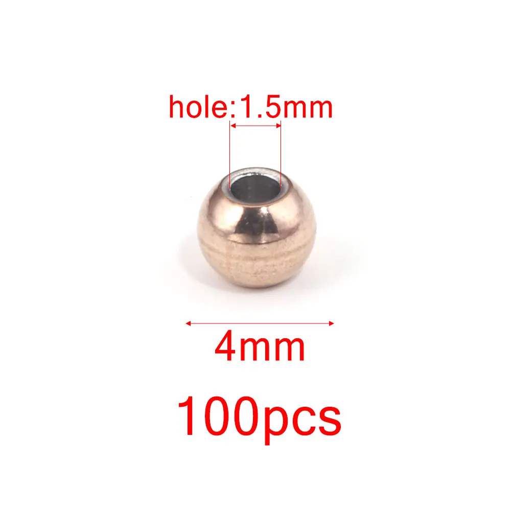 20–100 Stück, 3, 4, 5, 6, 8 mm, Edelstahl-Abstandsperlen, runde Kugel, lose Rocailles für DIY-Armbänder, Schmuckherstellung, Zubehör