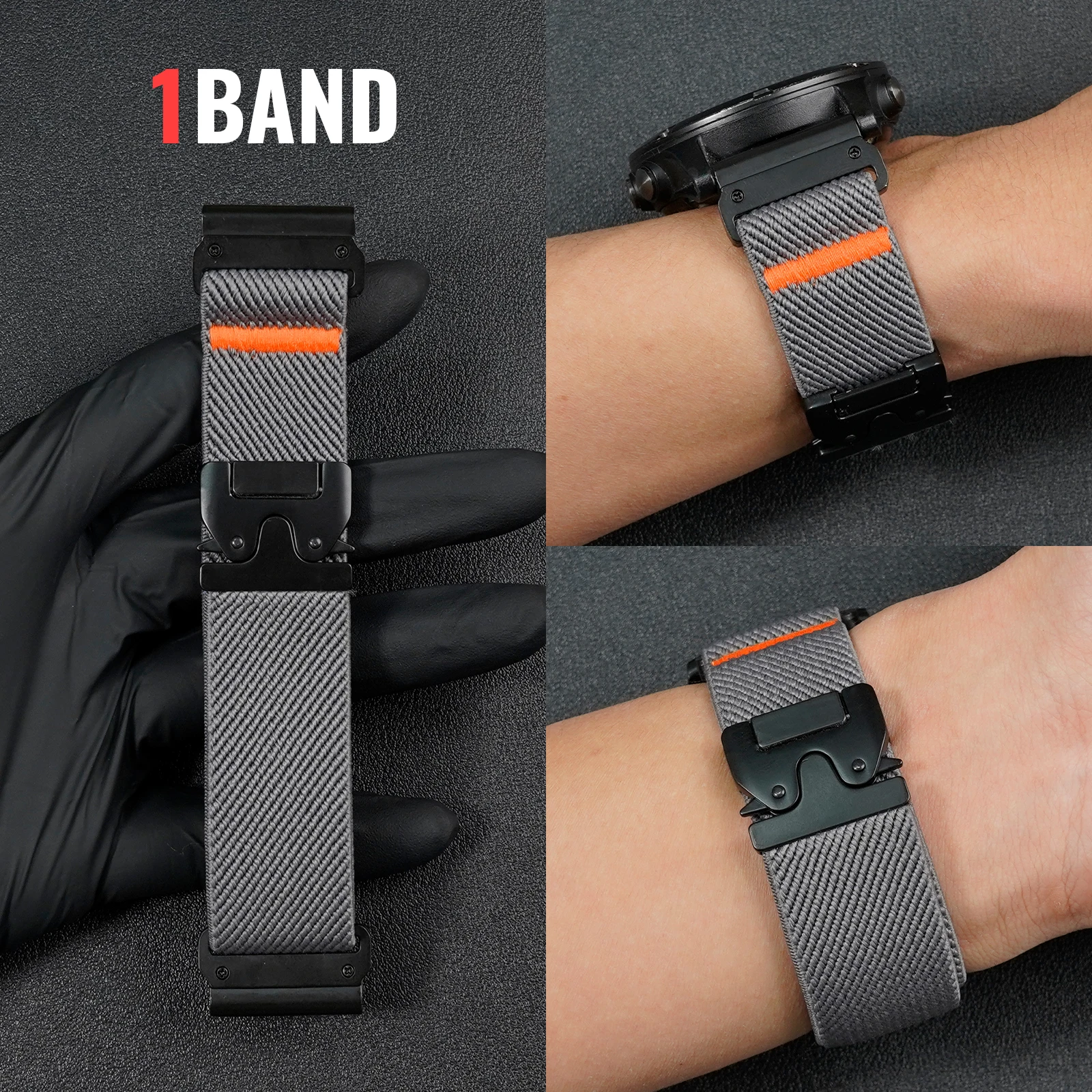 QuickFit 20/22/26mm Nylon-Uhrenarmband für Garmin Fenix 8 7 Pro 7S 5X 5Plus Band Fenix 6XPro Forerunner 965/955/945 Instinct – Detail 10