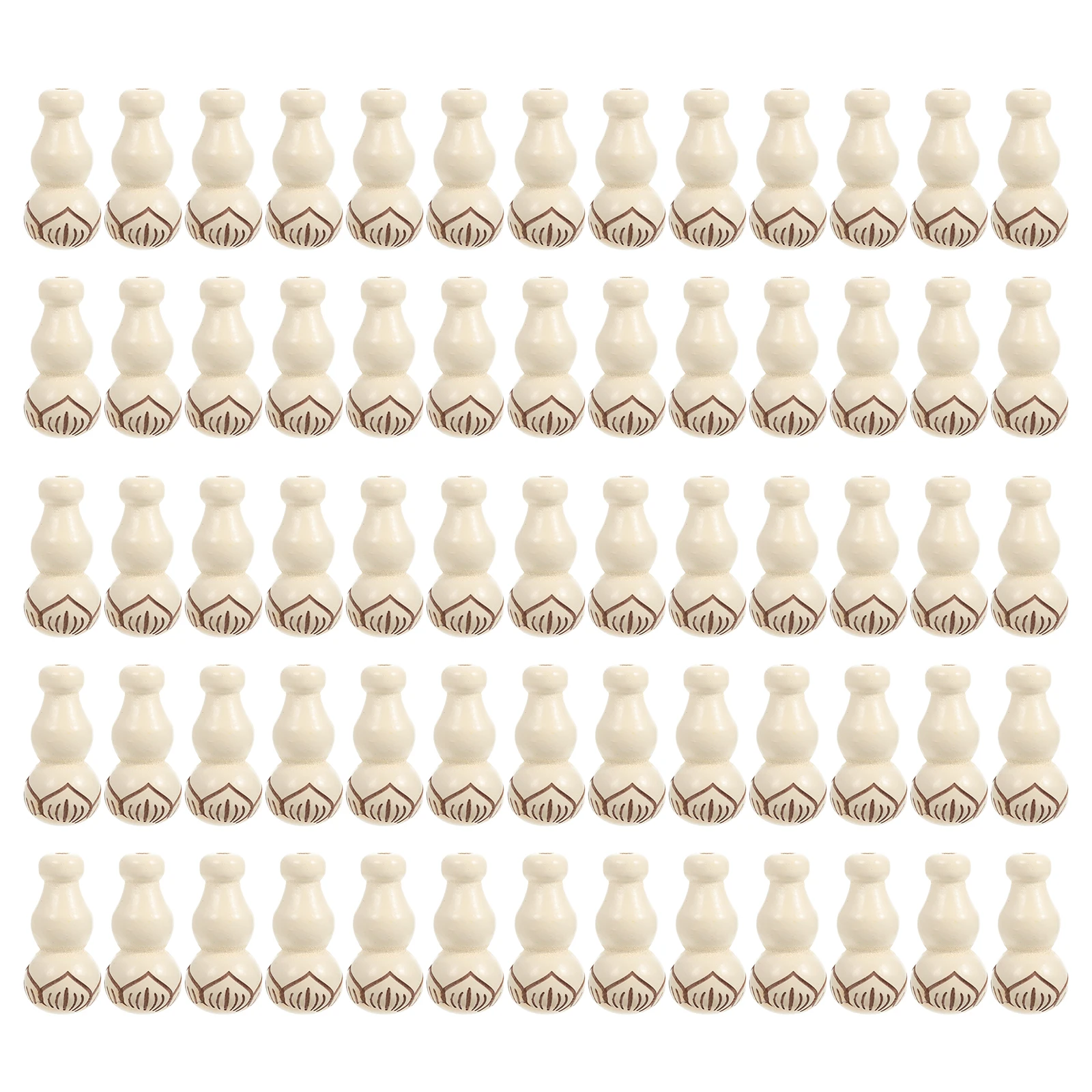 

200pcs Gourd Curtain Accessories Wooden Doorway Beads Diy Decor Solid Wood Hanging Decorative Gourd Bead Ornament Curtain