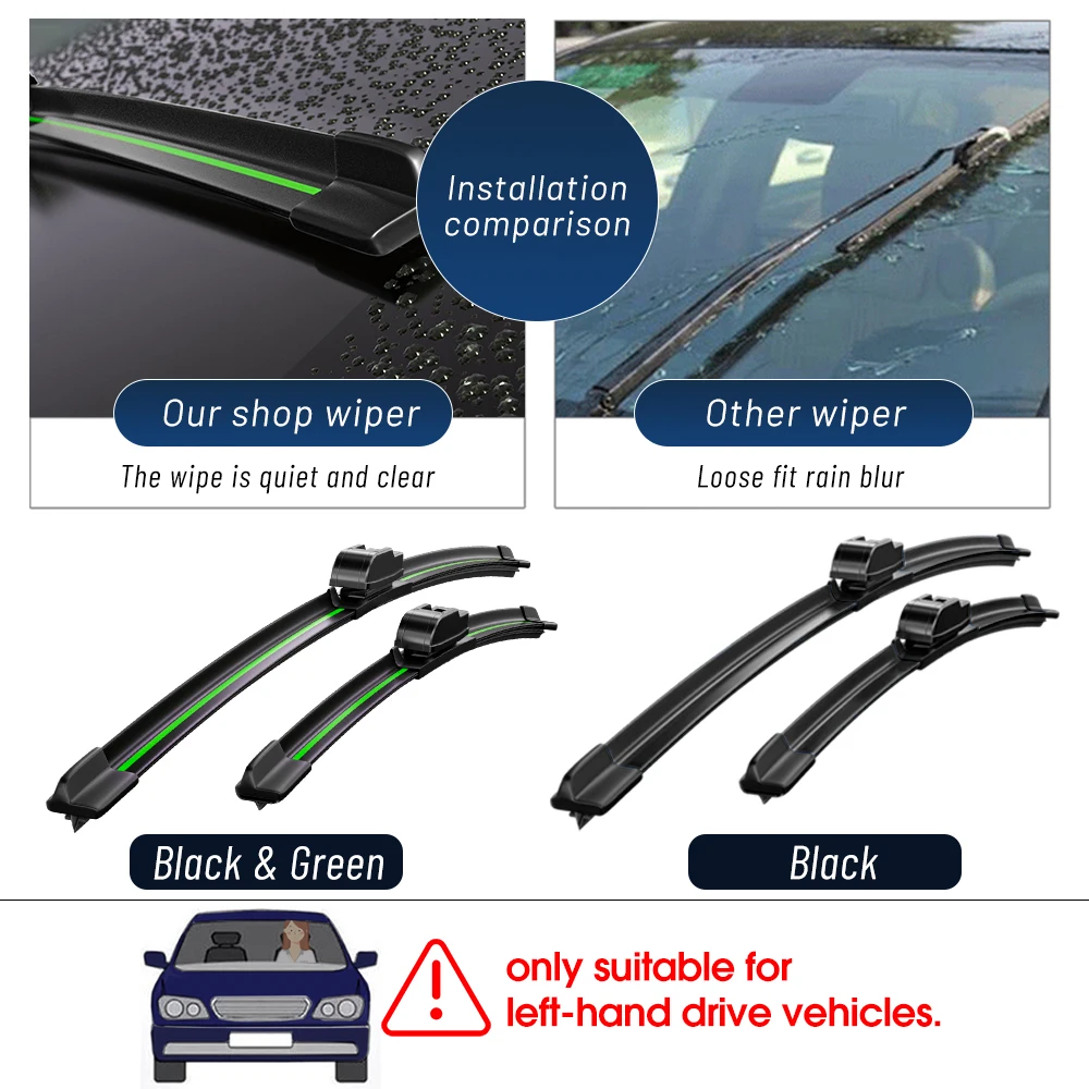 2pcs Front Windshield Wiper Blades For JAC Shuailing Frison T6 2015-2023 2016 2018 2019 2021 2022 Windscreen Window Accessories