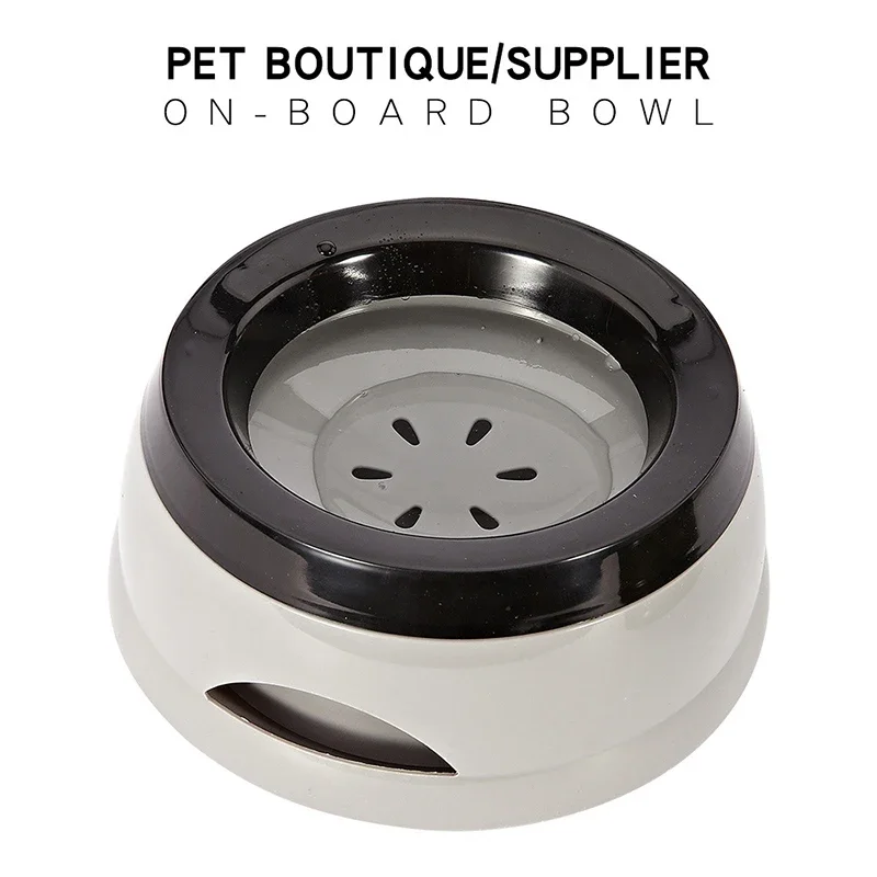 

Pet Dog Bowls Floating Not Wetting Mouth Cat Bowl No Spill Drinking Water Feeder Plastic Portable Dog Bowl Support Accessories