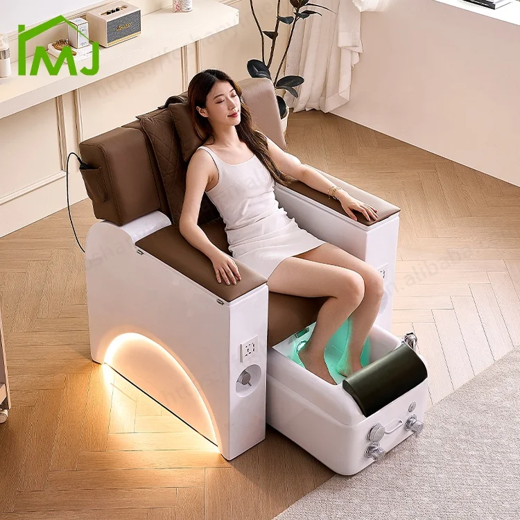 

Multifunction Modern Nail Salon Manicure Station Electric Massage Foot Spa Pedicure Chair