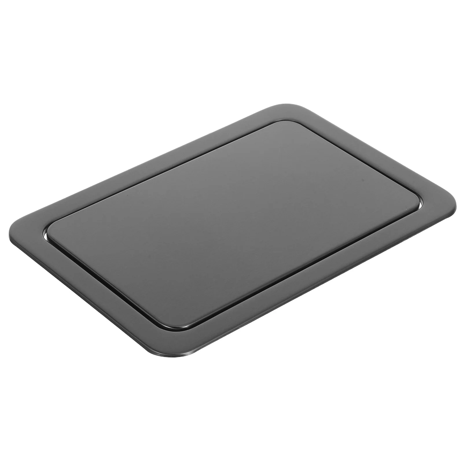 

Stainless Steel Recessed Waste Bin Cover for Kitchen Sink Countertop Concealed Garbage Can Lid with Swing Mechanism