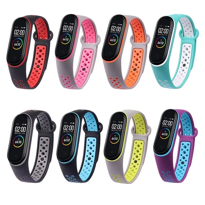 For Mi Band 3 4 5 6 Strap Sport Silicone Watch Wrist Bracelet Miband Strap Accessories Bracelet Smart for Xiaomi Mi Band 4 Strap