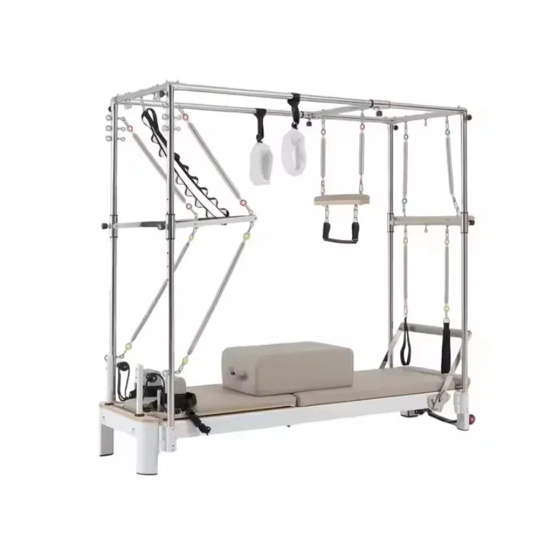 YTYIN طاولة ترابيز محمولة تجارية معدنية بيضاء من الألومنيوم بيلاتيس المصلح #1