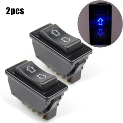 2Pcs Car Power Switchs UNIVERSAL 12V 2 WAY MOMENTARY ELECTRIC  AERIAL UP DOWN ROCKER SWITCHES