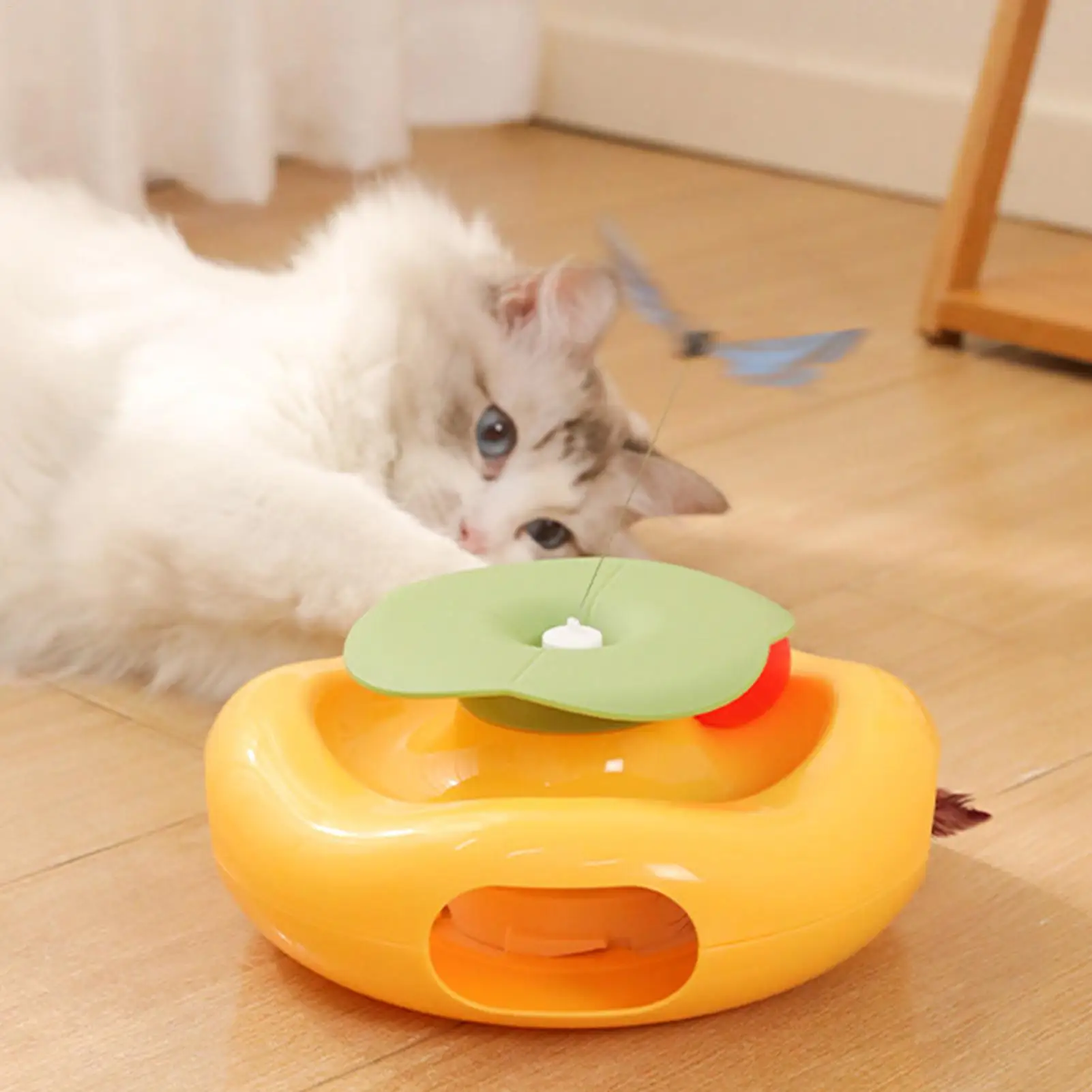 

Automatic Cat Toy Interactive Toys Kitten Teaser Electric Flutter Exercise Accessories Colorful Pet Entertainment Supplies