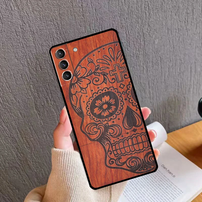 Natural Bamboo Wood Pattern Print Back Case For Samsung Galaxy S23 Ultra S20 S21 FE S9 S10 Plus Note 10 20 S22 Ultra Coque