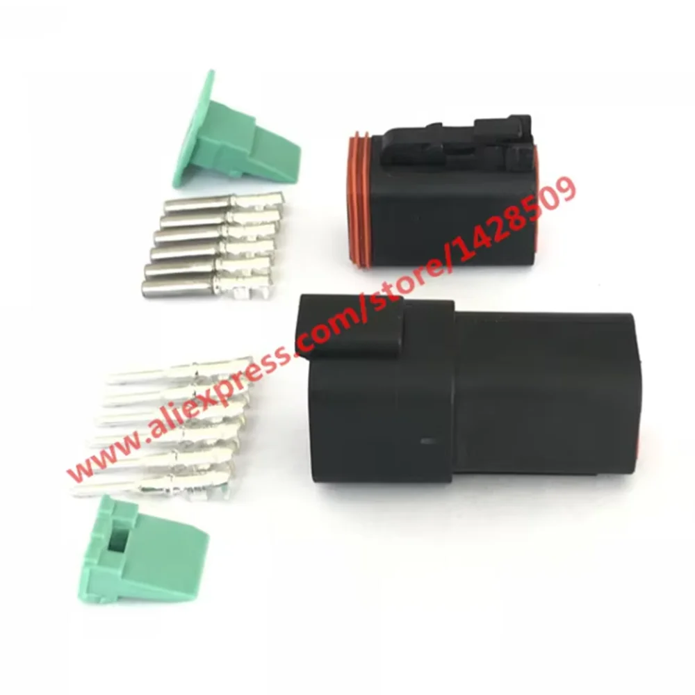 1 Pcs 6 Pin Female Male DT DT06-6S DT04-6P Black Vehicle Speed Accelerator Pedal Automotive Connector For Deutsch