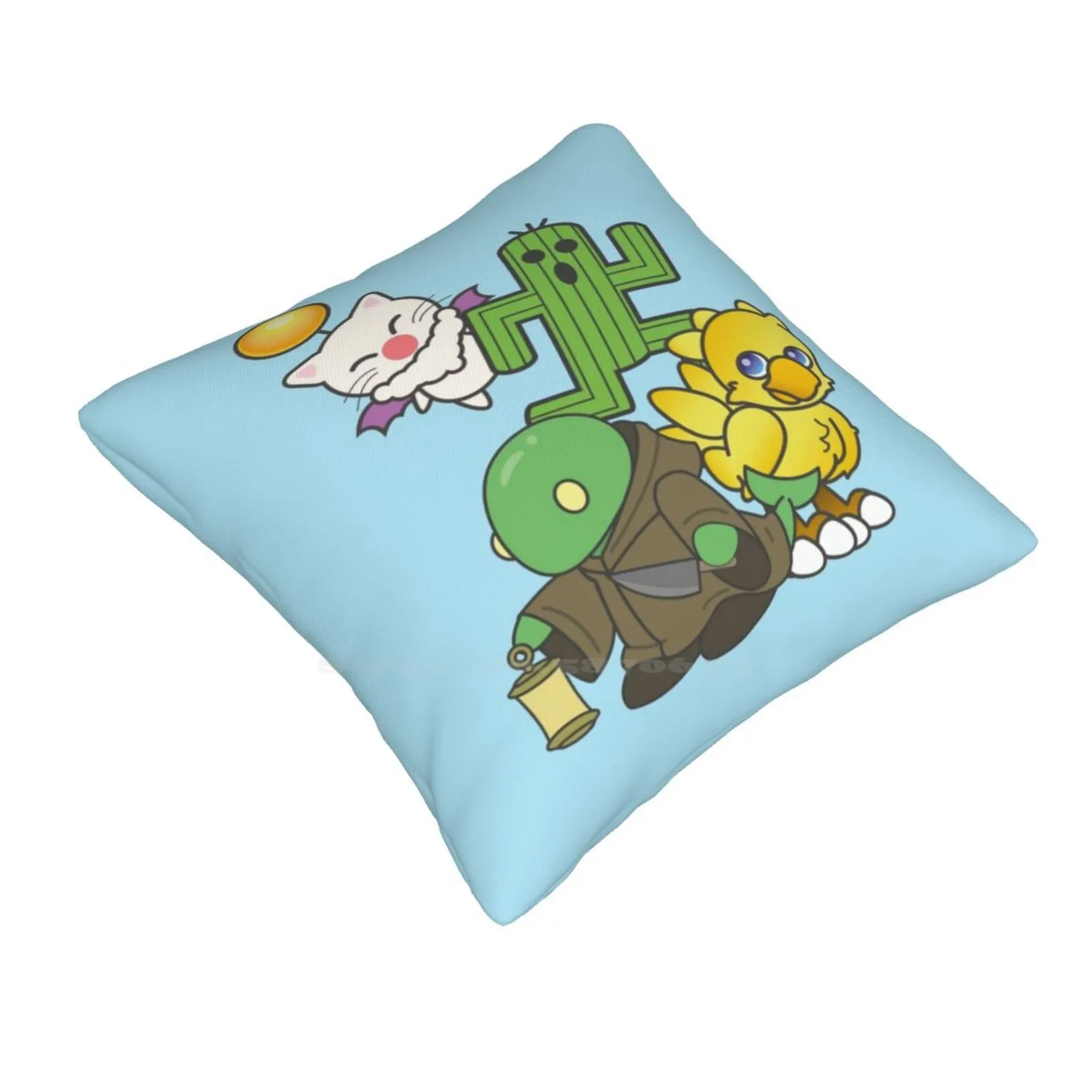 Team Final Fantasy Pillows Case Bedroom Home Decoration Final Fantasy Moogle Chocobo Tonberry Cactuar Gamer Rpg Geek Nerd